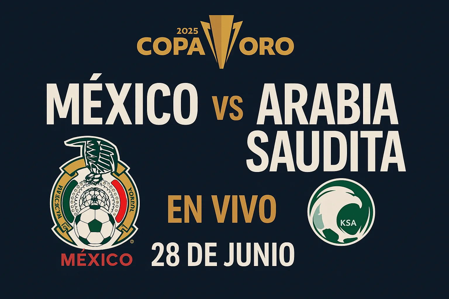 México vs Arabia Saudita en vivo – Copa Oro 2025 – 28 de junio